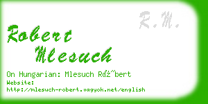 robert mlesuch business card